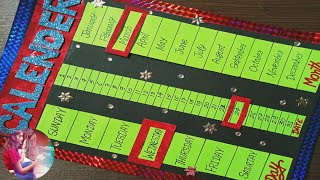 DIY Paper CalendarCalendar Chart For SchoolHandmade Wall CalendarDIY Calendar School Project Idea [upl. by Annayhs]