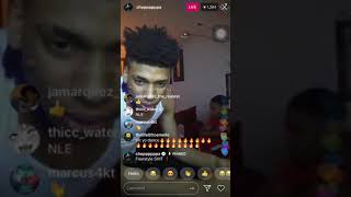 NLE CHOPPA gets mad when friends slap his neck [upl. by Ariec]