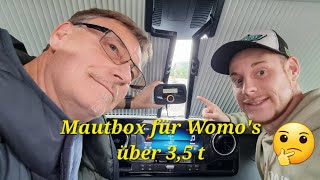 Maut über 35 t 🚐 Selten o nicht mehr an Mautstationen warten🤔Die Mautbox für Wohnmobil über 35t [upl. by Jessen273]