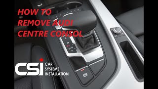 2016 and up AUDI A4 S4 Removing the MMI controls  center console trim  Gear Shift Knob [upl. by Payson]