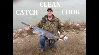 Paddlefish Catch Clean and Cook [upl. by Tterab]