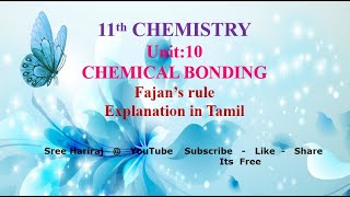 Fajans Rule in Tamil  Unit 10  11 Chemistry [upl. by Ramyaj680]