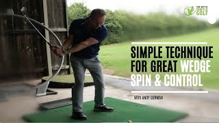 Golf swing technique for pitching to get backspin and distance control with wedges [upl. by Trotter]