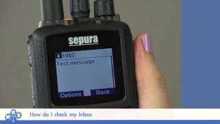 Sepura SBP8000 Portable Radio  How do I check my Inbox Training Video [upl. by Fraase210]