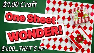 A COMPLETE CRAFT FOR ONLY 100 Only Need One 12x12 Sheet CRAFT FAIR OR GIFT [upl. by Airom]