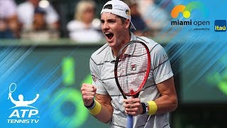 Isner Del Potro reach semifinals  Miami Open 2018 QuarterFinal Highlights [upl. by Hoopes89]