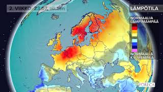 Heinäkuun ennuste Sää jatkuu lämpimänä [upl. by Sorips]