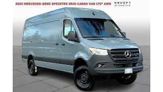 2023 MercedesBenz Sprinter 2500 Cargo Van 170quot AWD  Video Tour with Roger [upl. by Gnues662]