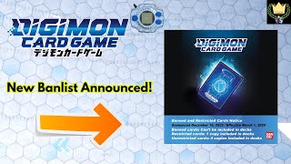 DIGIMON TCG NEW 20232024 BANLIST ANNOUNCED [upl. by Assillim]