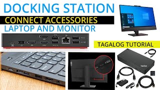 Docking Station Laptop  Overview how to setup  Tagalog Tutorial [upl. by Rustice62]