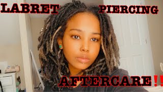 LABRET PIERCING  HEALING PROCESS amp AFTERCARE VLOG [upl. by Dietsche]