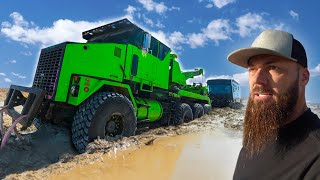 Biggest Motorhome Recovery Ever Stuck In The Desert No Other Option [upl. by Oicnerual68]