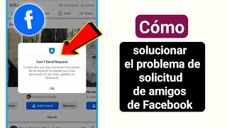 Cómo solucionar el problema de no poder enviar la solicitud de amigos en Facebook 2024 [upl. by Andriana]