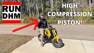 2022 Honda Grom High Compression Piston Install [upl. by Ameyn]