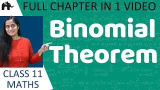 Binomial Theorem Class 11  Chapter 8 Maths  in Hindi [upl. by Kalasky]