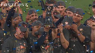 MLBcom FastCast Astros win 2017 ALCS  102117 [upl. by Ehpotsirhc]