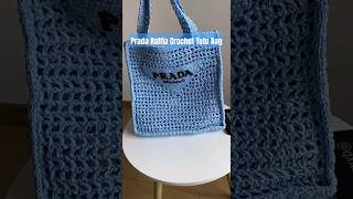 Prada Raffia Crochet Tote Bag prada pradabag pradaraffiabagpradacrochettotebagpradatotebag [upl. by Isola]