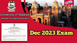 Madras University IDE Dec 2023 Exam Important Reminder 👍 [upl. by Epilef250]