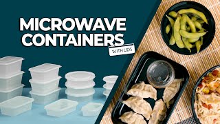 Microwave Containers – Our Strongest Sturdiest Containers yet from JJ Foodservice [upl. by Ahsyekal]