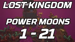 Super Mario Odyssey Lost Kingdom Power Moons 1  21 Guide [upl. by Namajneb]