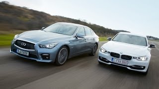 Infiniti Q50h vs BMW Active Hybrid 3 [upl. by Iv531]