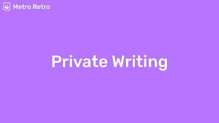 Metro Retro Basics Private Writing [upl. by Bowlds421]