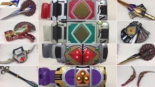 仮面ライダー剣 全DX玩具 音声確認 変身ベルト 武器 ブレイド ギャレン カリス レンゲル kamen rider blade all dx henshin belt amp weapon sounds [upl. by Naxor]