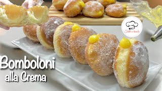 BOMBOLONI ALLA CREMA SOFFICISSIMI leggeri e vuoti dentro 🍋 [upl. by Trudey]