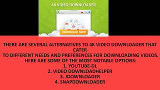 SEVERAL ALTERNATIVES TO 4K VIDEO DOWNLOADER [upl. by Leunamnauj]