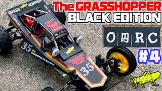 0円ラジコン 4 大好きグラスホッパー FRP自作ダンパーステー 自作ステッカー tamiya RC The Grasshopper Black Edition [upl. by Modesty]