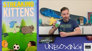 UNBOXING Streaking Kittens  the 2nd expansion for Exploding Kittens [upl. by Arbas259]