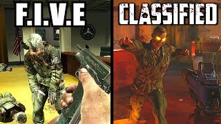 BO4 FIVE vs Classified  Call of Duty Black Ops 4 Zombies [upl. by Nonnarb419]