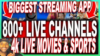 HUGE STREAMING APP 800 CHANNELS TV GUIDE amp ON DEMAND [upl. by Harvey]