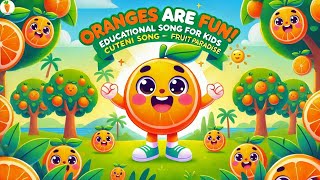 Oranges Are Fun  Educational Song for Kids  Cuteni Song For Kids  Fruit Paradise animals song [upl. by Carita167]