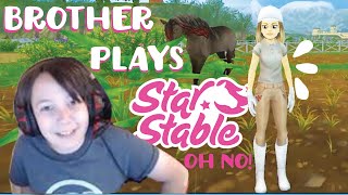 My Little Brother Plays Star Stable For The First Time  Never Again  Star Stable Online  SSO [upl. by Sivrat]