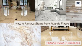 How to Remove Stains from Marble Floors  Clean Stains from Marble Floor [upl. by Reynard]