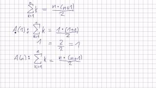 Mathematik für Informatik Studenten 37  Beweisführung  Vollständige Induktion [upl. by Htyderem]