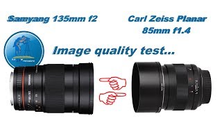 Carl Zeiss Planar image quality versus Samyang image quality  85mm vs 135mm [upl. by Icyak]