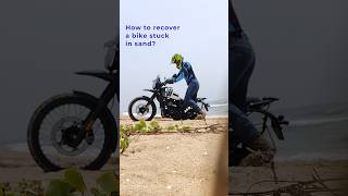 5 Steps To Recover a Bike Stuck in Sand  BikeWale shorts yezdiadventure [upl. by Eireva]