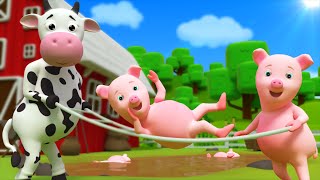 Five Little Piggies  Nursery Rhymes  Kids Songs by Farmees [upl. by Soirtimid]