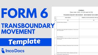 How to Create a Form 6 Transboundary Movement Document for Recycled Exports [upl. by Timothy]