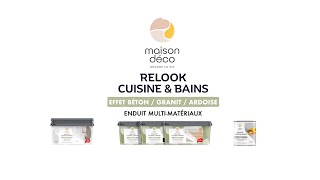 Maison Déco  Comment appliquer Relook Cuisine et Bains enduits à effets multimatériaux [upl. by Arikahc]