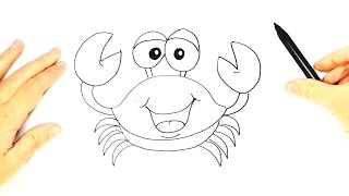 How to draw a Crab for Kids  Crab Easy Draw Tutorial [upl. by Krahmer19]