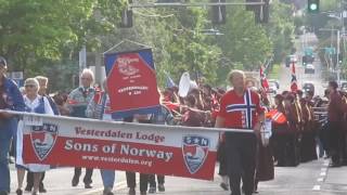 SYTTENDE MAI  Norwegian Festival Parade Ballard Seattle WA May 17 2016 [upl. by Avan735]