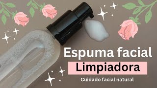 🌿🌹 Receta de ESPUMA FACIAL LIMPIADORA suave  Limpia e hidrata la piel [upl. by Kirschner]