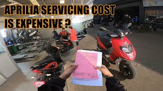 IS APRILIA THAT EXPENSIVE APRILIA SERVICING IN NEPAL  STORM125 [upl. by Erotavlas]