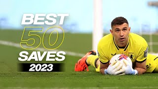 Best 50 Goalkeeper Saves 2023  HD 35 [upl. by Notserp]