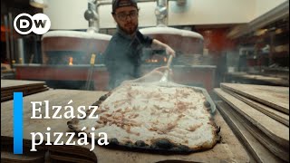 A franciák válasza az olasz pizzára a magyar langallók eredetije az eredeti elzászi tarte flambée [upl. by Lesley231]