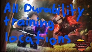 All Durbility Training Locations Anime Fighting Simulator [upl. by Egerton]