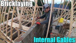 Bricklaying  Internal Gables bricklaying vlog building renovation [upl. by Willette]